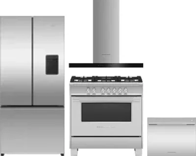 4 Piece Package Includes Refrigerator, Range, Hood And Dishwasher